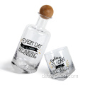 Clear Glass Whiskey Decanter Set mit Brille